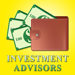 Image showing Investment Advisors Means Investing Advice 3d Illustration