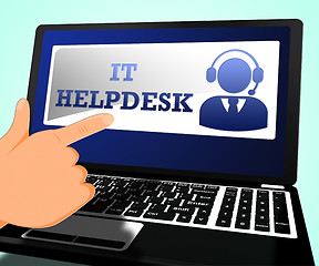 Image showing IT Helpdesk Means Information Technology 3d Illustration