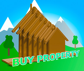 Image showing Buy Property Means Real Estate 3d Illustration