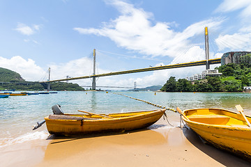 Image showing Hong Kong Ting Kau bridge