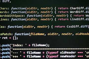 Image showing Software developer programming code