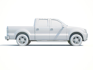 Image showing 3d Car White Blank Template