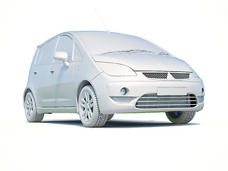 Image showing 3d Car White Blank Template