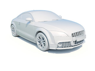 Image showing 3d Car White Blank Template