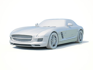 Image showing 3d Car White Blank Template