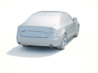 Image showing 3d Car White Blank Template