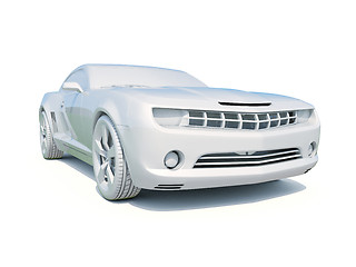 Image showing 3d Car White Blank Template