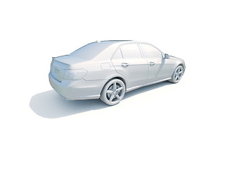 Image showing 3d Car White Blank Template