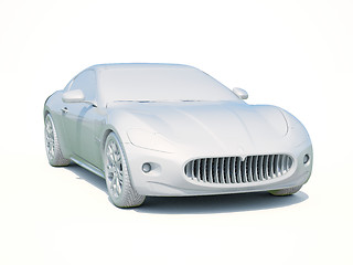 Image showing 3d Car White Blank Template