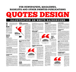 Image showing Quotes design for newspapers, magazines, books and other printed and online publications