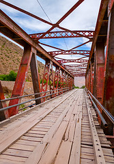 Image showing Old bridge in Tilcara, Argentina