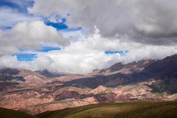 Image showing Serranias del Hornocal, colored mountains, Argentina