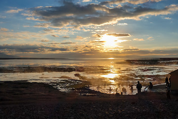 Image showing Bath in sol de manana geothermal field, sud Lipez reserva, Boliv