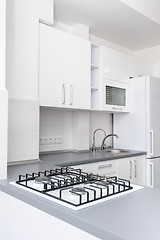 Image showing Modern white kitchen