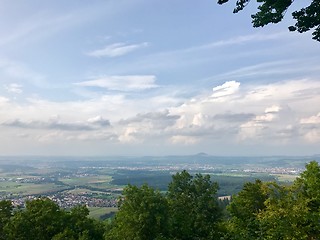 Image showing Panoramic view of the Swabian Alb (the smaller Alps)