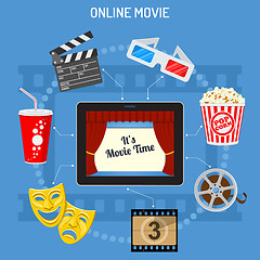 Image showing online movie concept