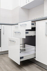 Image showing Modern white kitchen