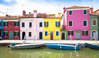 Image showing Colored houses in Venice - Italy