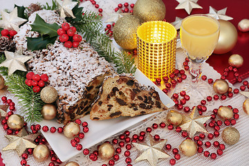 Image showing Chocolate Stollen Christmas Cake