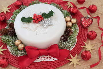 Image showing Festive Christmas Cake