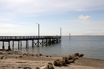 Image showing Lonely Person on the Dock