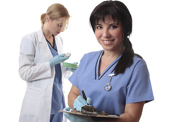 Image showing Hospital staff at work