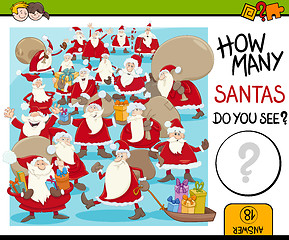 Image showing counting santa claus activity