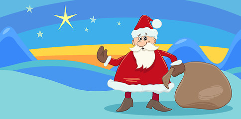 Image showing greeting card with santa