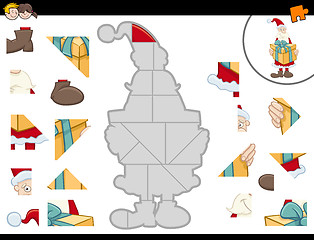 Image showing jigsaw puzzle with santa claus