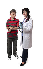 Image showing Doctor child medical checkup