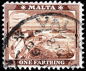 Image showing Valetta Grand Harbor Stamp