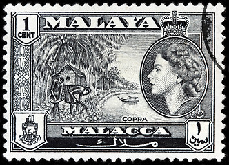 Image showing Vintage Malaya Stamp