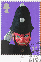 Image showing Policeman Glove Puppet Stamp