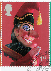 Image showing Mr. Punch Glove Puppet Stamp