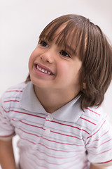 Image showing little boy who looking up