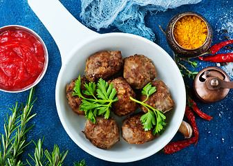 Image showing fried meatballs