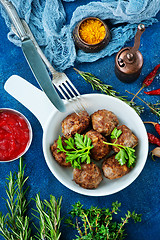 Image showing fried meatballs