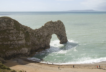 Image showing Beach at Durdle Door