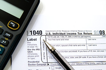 Image showing Preparing Taxes
