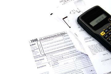 Image showing Preparing Taxes