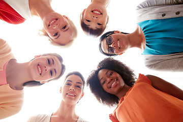 Image showing international group of happy smiling women