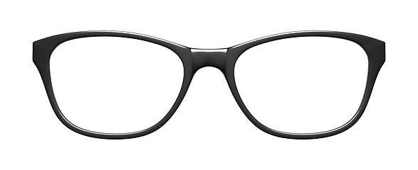 Image showing black glasses on white background