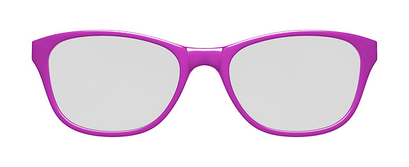 Image showing pink glasses on white background