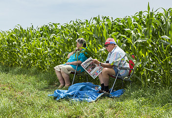 Image showing Old Couple - Tour de France 2015