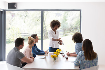 Image showing Multiethnic startup business team on meeting