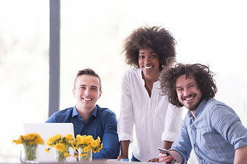 Image showing Multiethnic startup business team on meeting