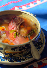 Image showing Traditional Meat stew with vegetables 