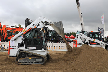 Image showing Working with Bobcat Compact Track Loader