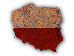 Image showing Textured map of Poland in nice colors