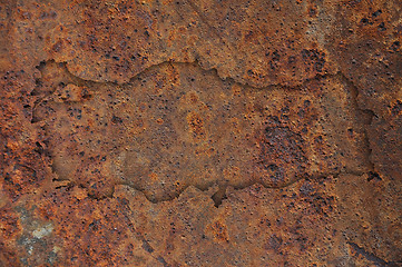 Image showing Map of Turkey on rusty metal